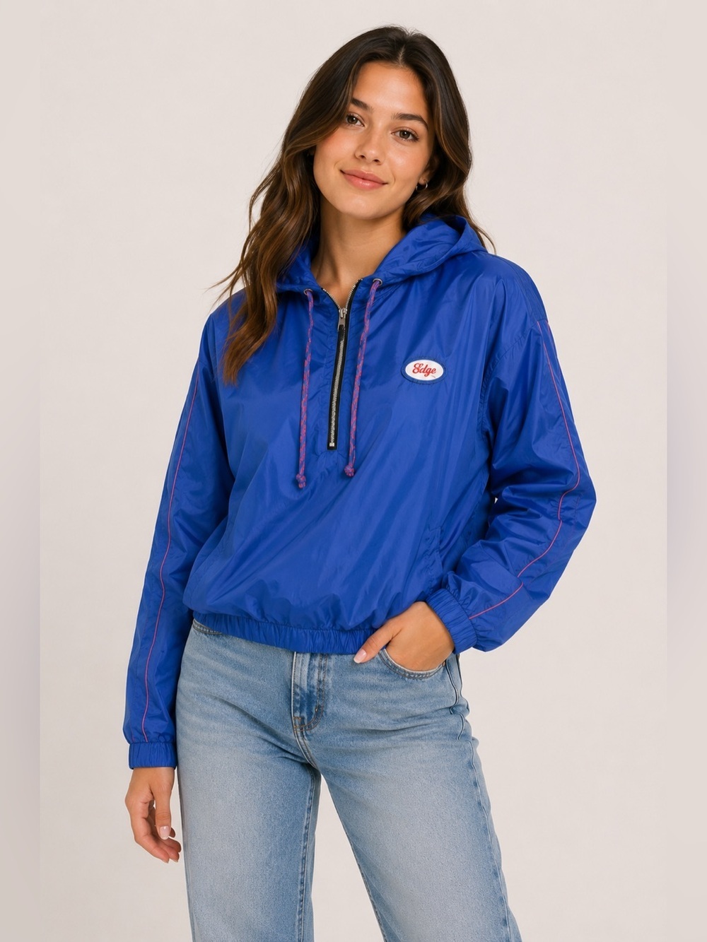 FOREVER 21 TOKYO QUARTER ZIP WINDBREAKER - BLUE SIZE 2X (NEW WITH TAGS) A21